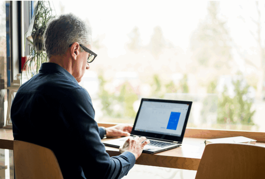 Man doing WordPress maintenance