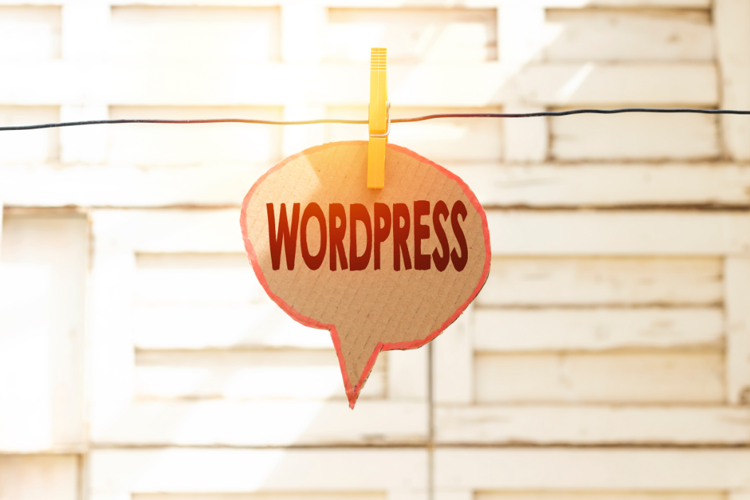 WordPress sign hanging on line|accessibility|wordpress accesibility