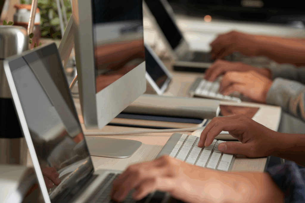people on laptop