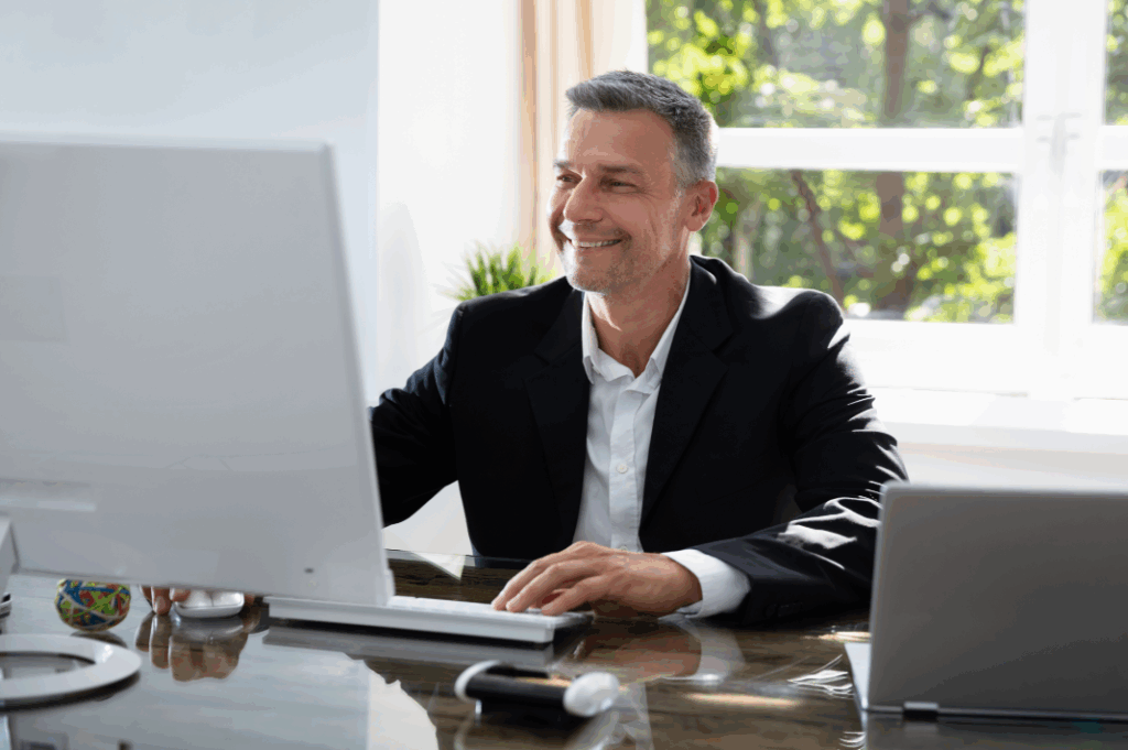 tech man on laptop||protecting data