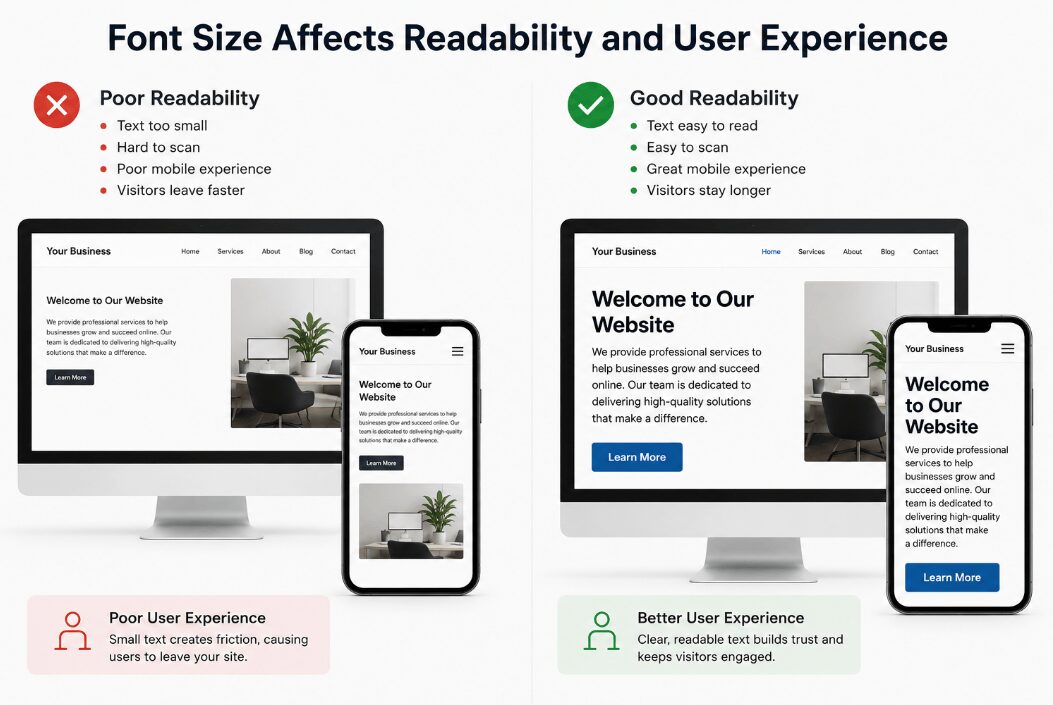 How Font Size Affects Website Readability and User Experience
