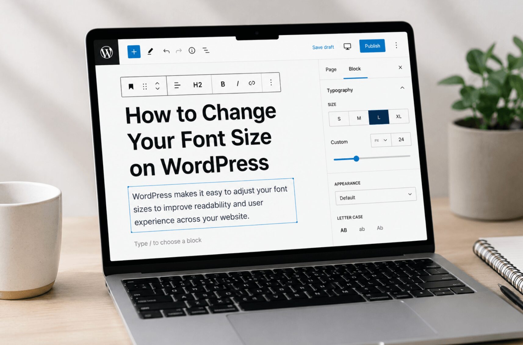 How to Change Font Size in WordPress