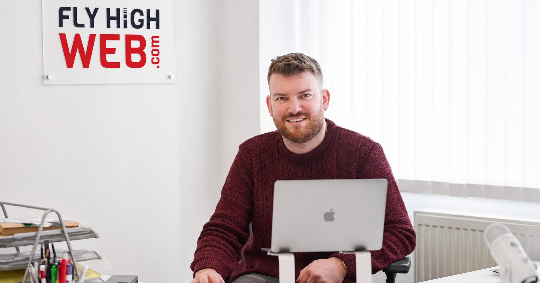 Matt Pyke at the Fly High Web office